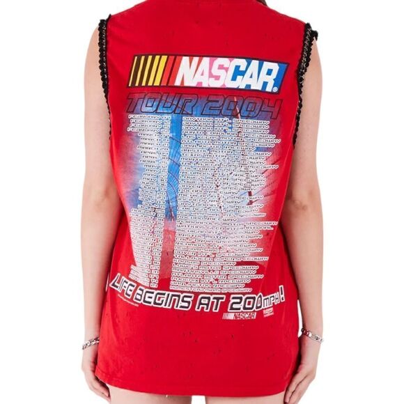 FURST OF A KIND VINTAGE CHAIN TRIM SLEEVELESS TEE | O/S | - Picture 4 of 6